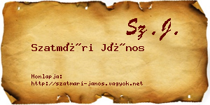 Szatmári János névjegykártya