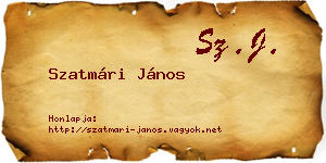 Szatmári János névjegykártya